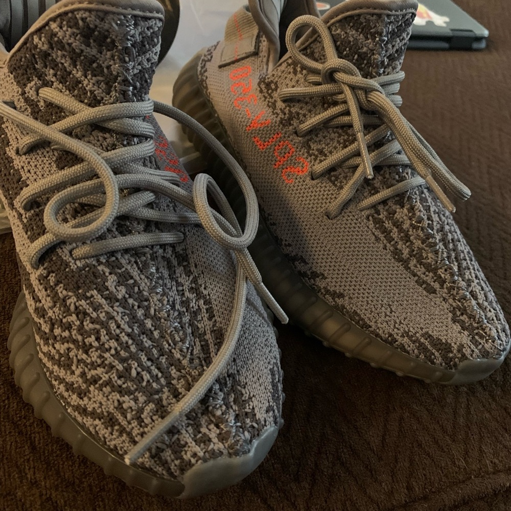 Yeezy by adidas boys new shoes gray